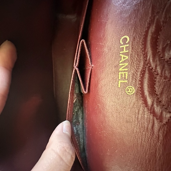 Vintage authentic chanel classic double flap medium with gold hardware lambskin - Picture 10 of 13